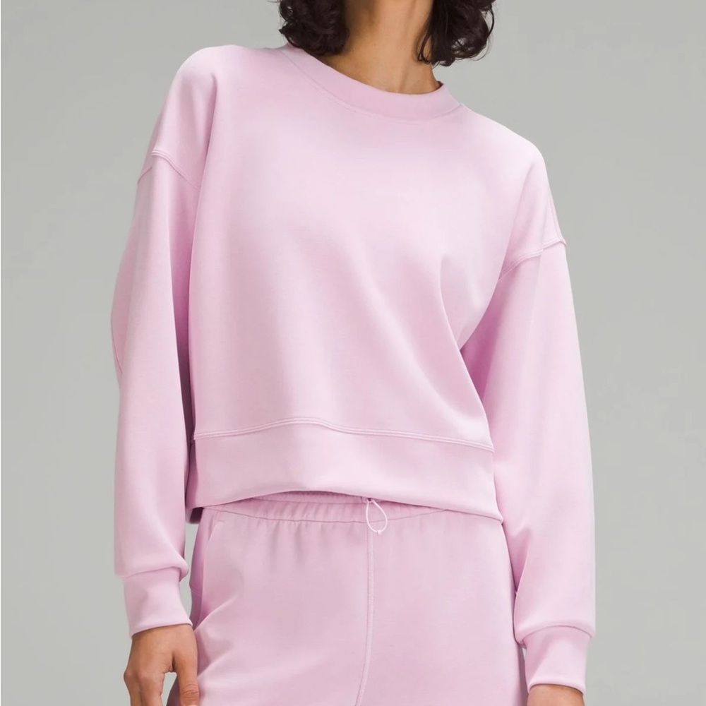 Lululemon Vitapink Softstreme Oversized Crop Crew Size 4
